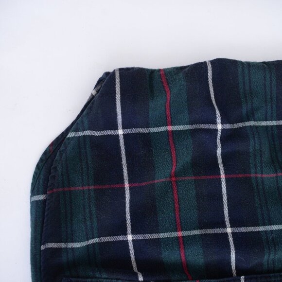 Vintage Eddie Bauer Green Navy Tartan Pattern Bainbridge Flannel Button Up Shirt - Picture 8 of 11